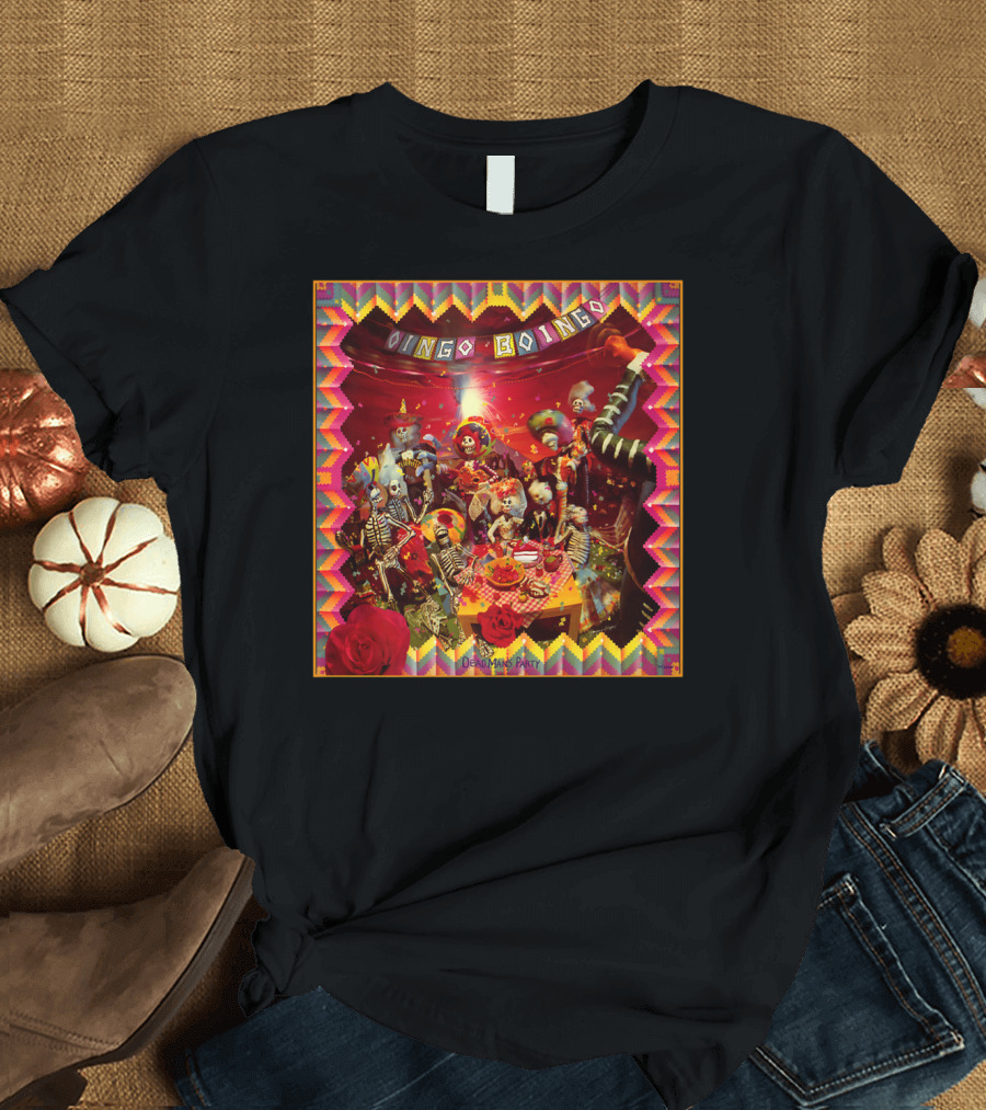 Oingo Boingo Dead Man's Party Skeleton Festival Bühne T-Shirt