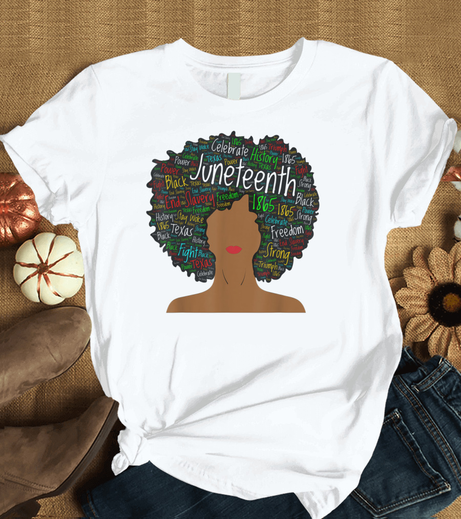 Juneteenth Colorful Afro End Slavery Freedom 1865 Celebrate History T-Shirt