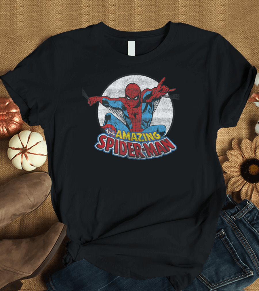Marvel The Amazing Spider Man Vintage Circle T-Shirt