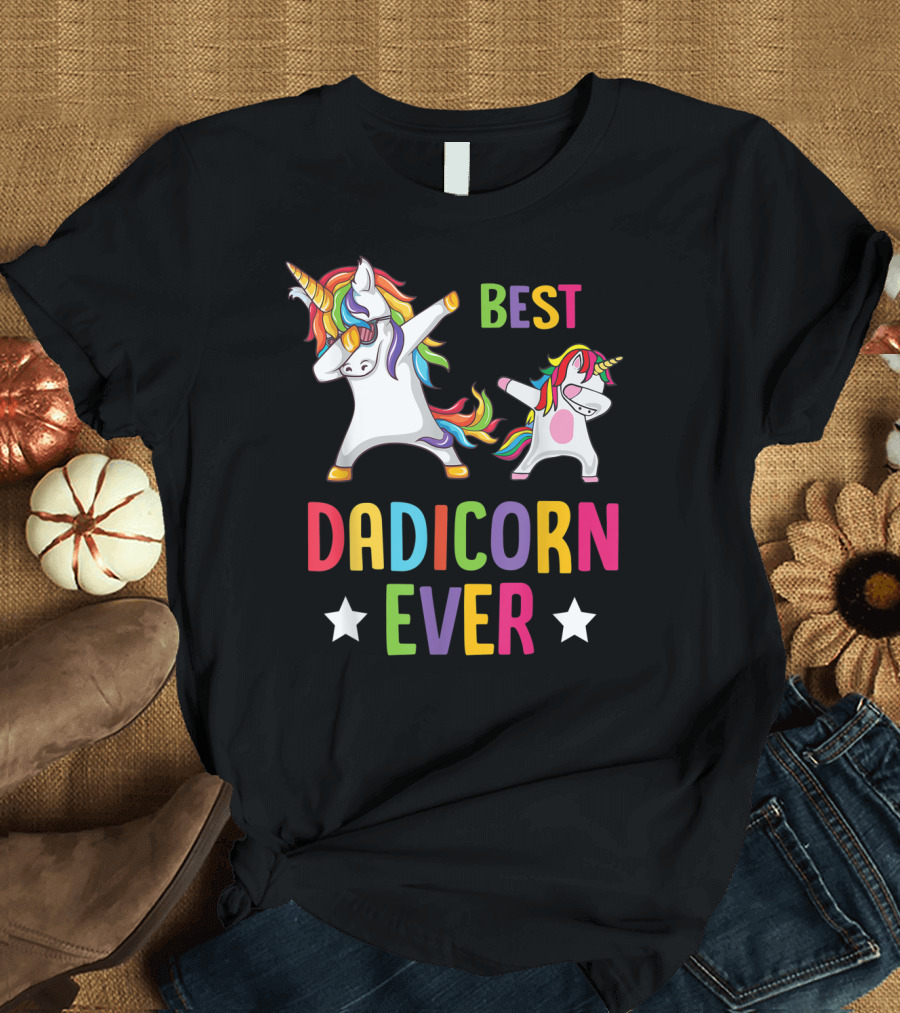 Best Dadicorn Ever Dabbing Unicorn Dad Father T-Shirt