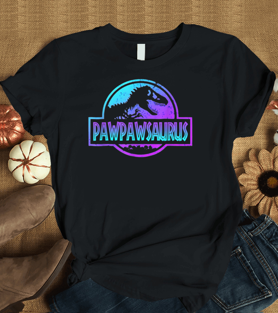 Pawpawsaurus Funny Dinosaur Dad Jurassic T-Shirt