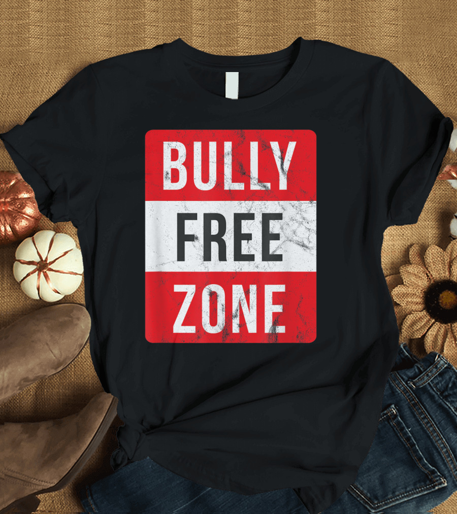 Bully Free Zone Red Anti Bullying Awareness T-Shirt