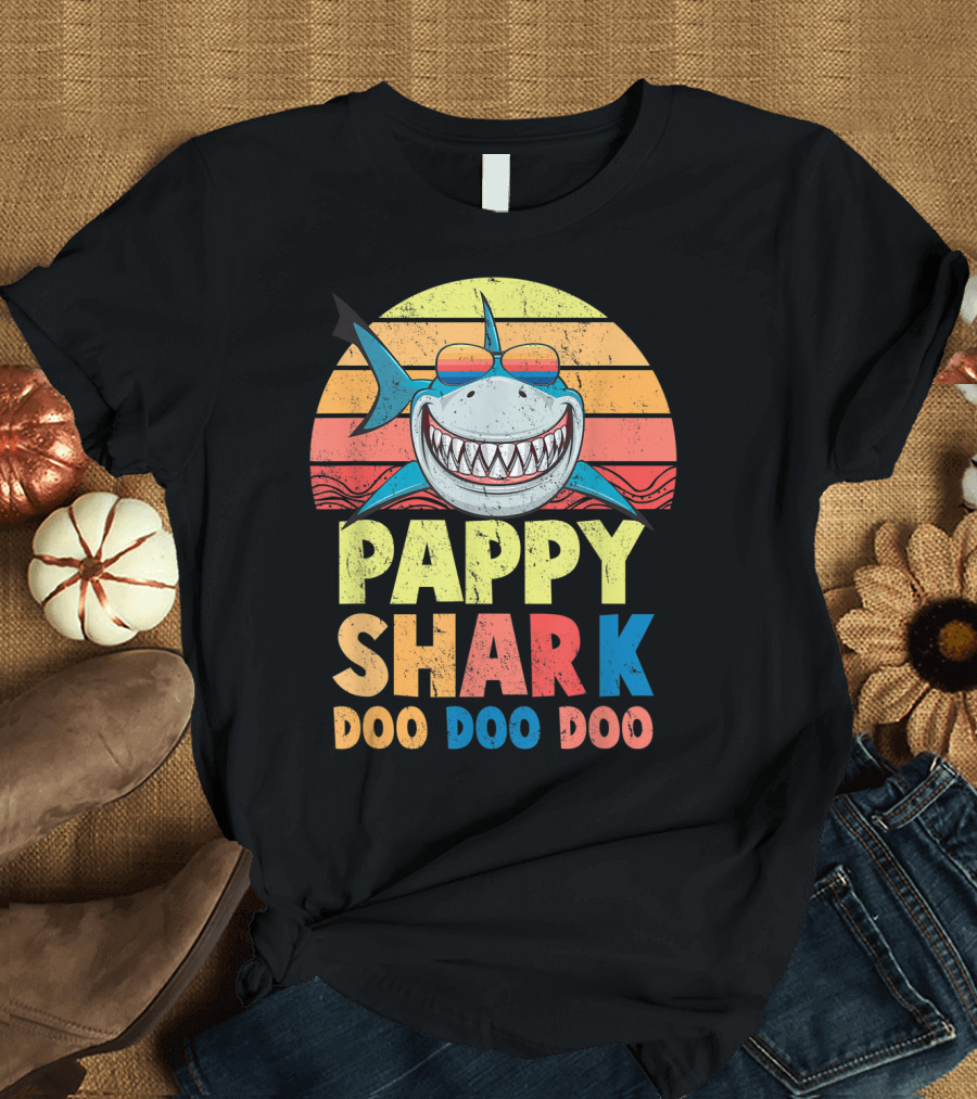 Pappy Shark Doo Doo Doo Retro T-Shirt