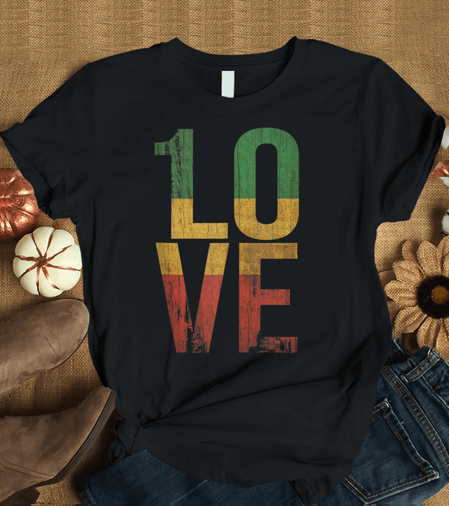 Roots Rock Reggae 1 Love Rasta Colors T-Shirt