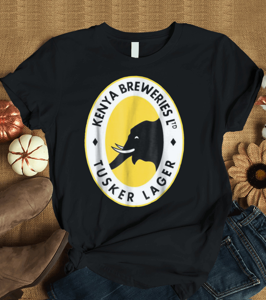 Kenya Breweries Ltd Tusker Lager African Elephant Icon T-Shirt