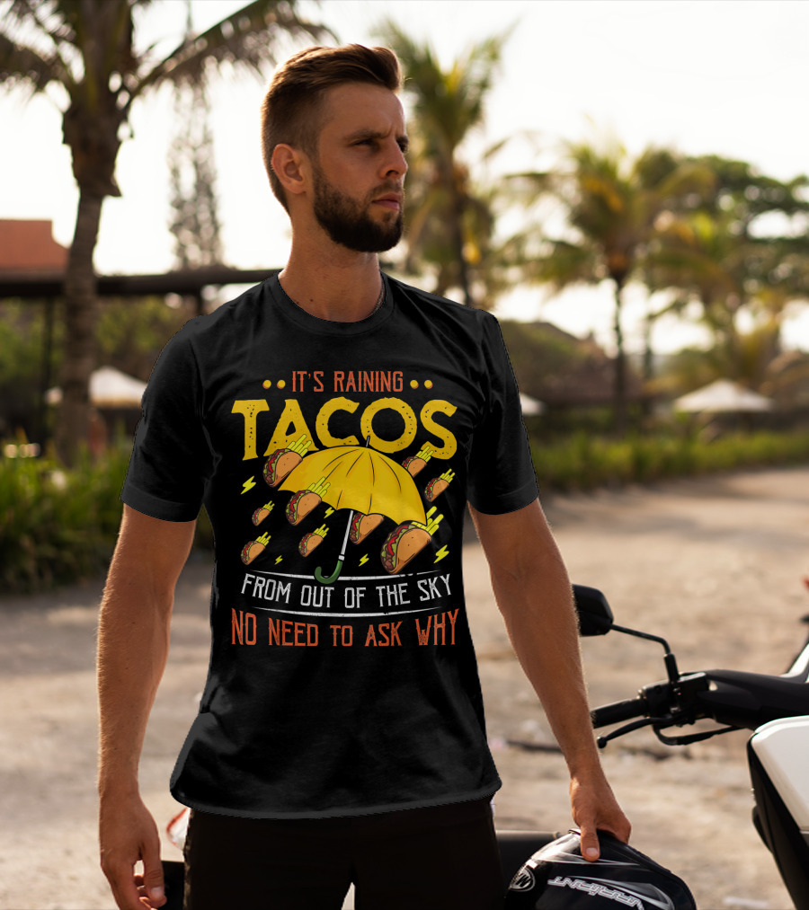 It's Raining Tacos From Out Of The Sky No Need To Ask Why T-Shirt