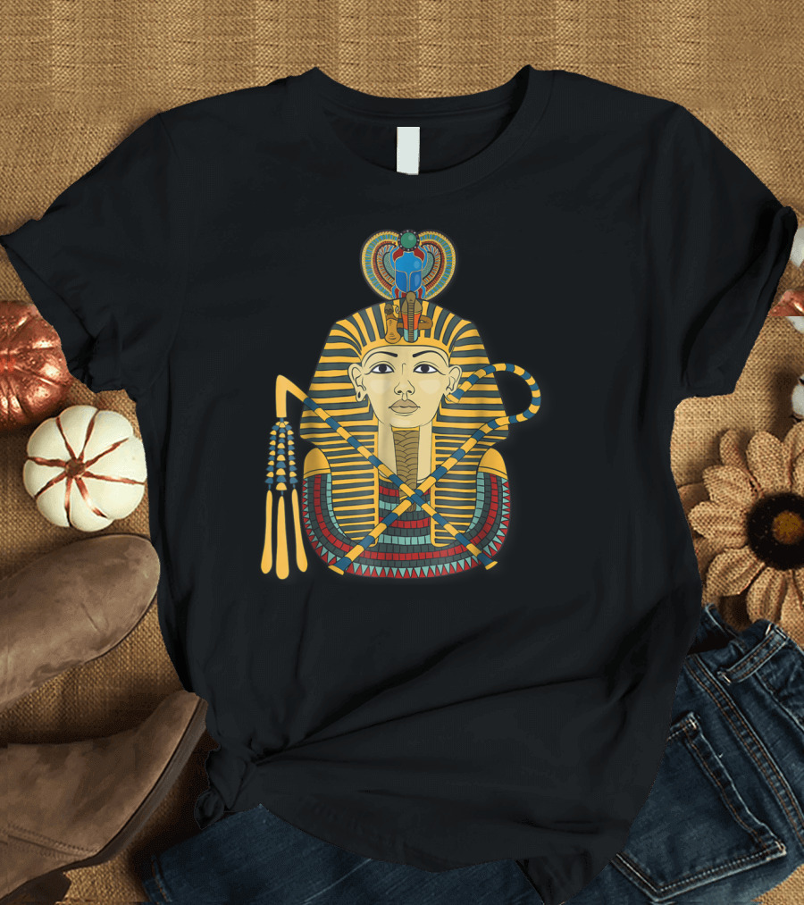 Pharaoh Tutankhamun Mask Egypt Scarab Symbol King Tut Egyptia T-Shirt