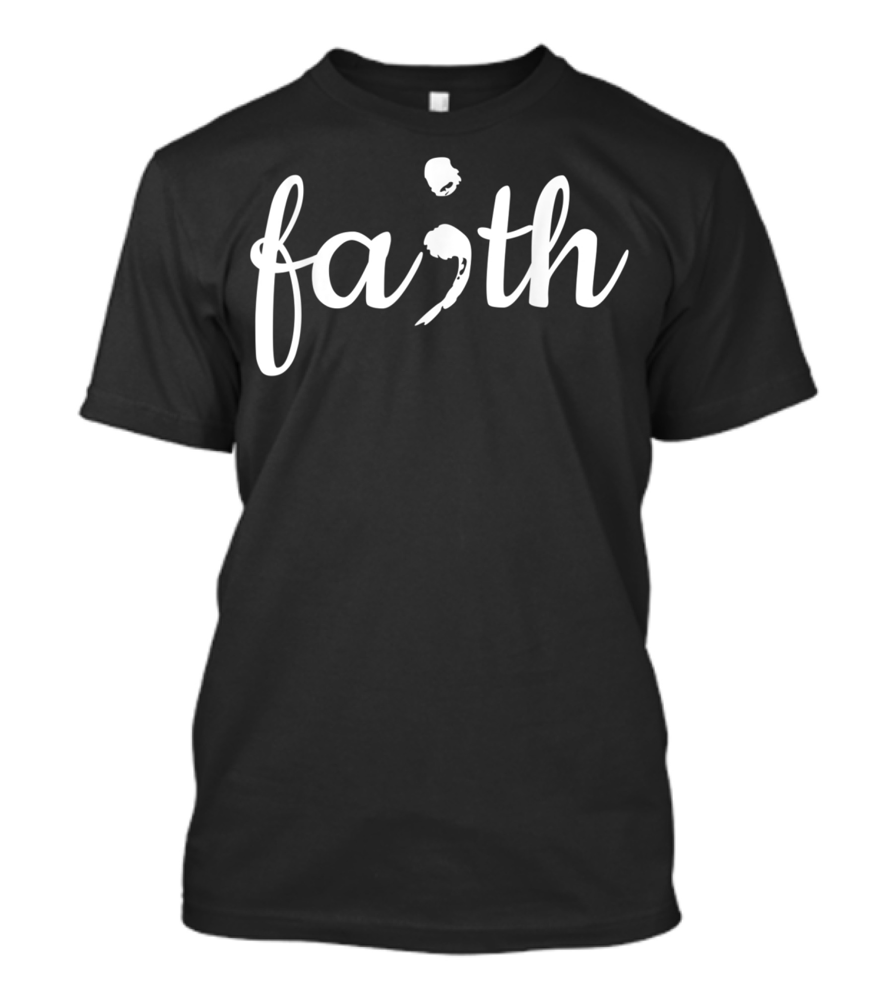 Mens Mental Health Awareness With Faith Semicolon T-Shirt