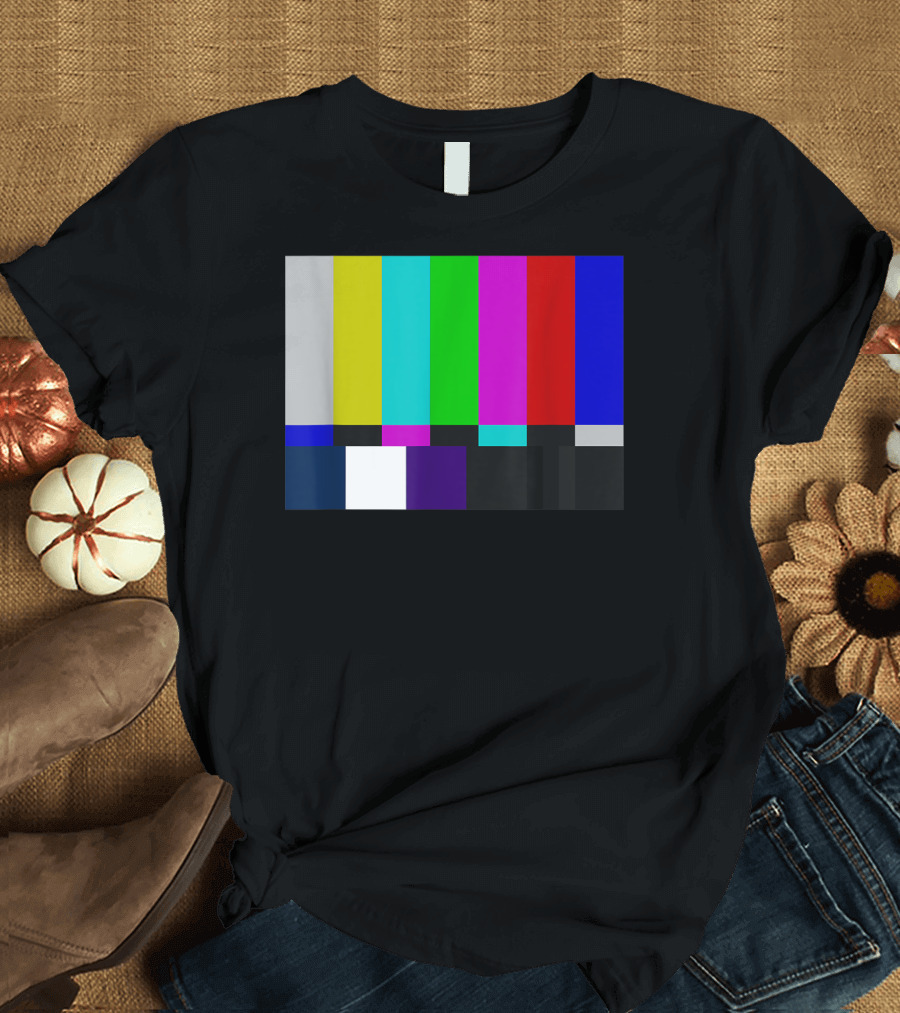 TV Test Pattern Test Card PAL NTSC Retro Colors T-Shirt