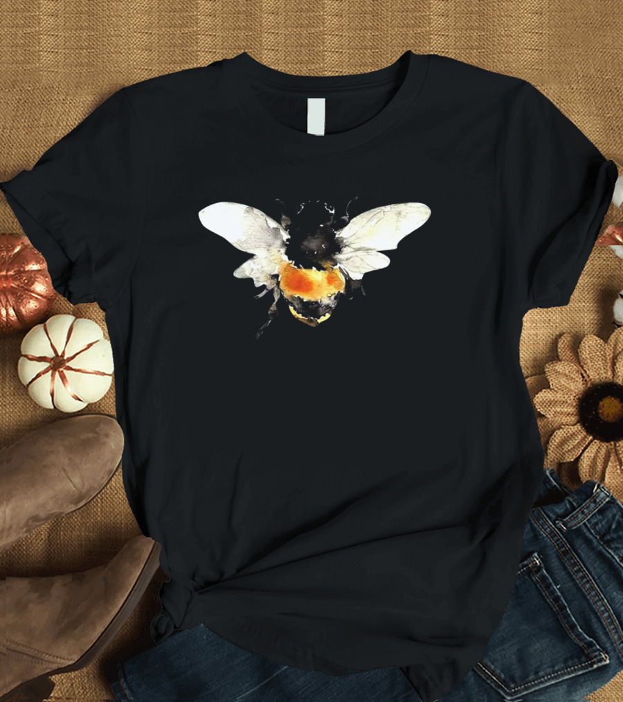 Let It Bee Bumblebee Art Hippies Sunflowers T-Shirt