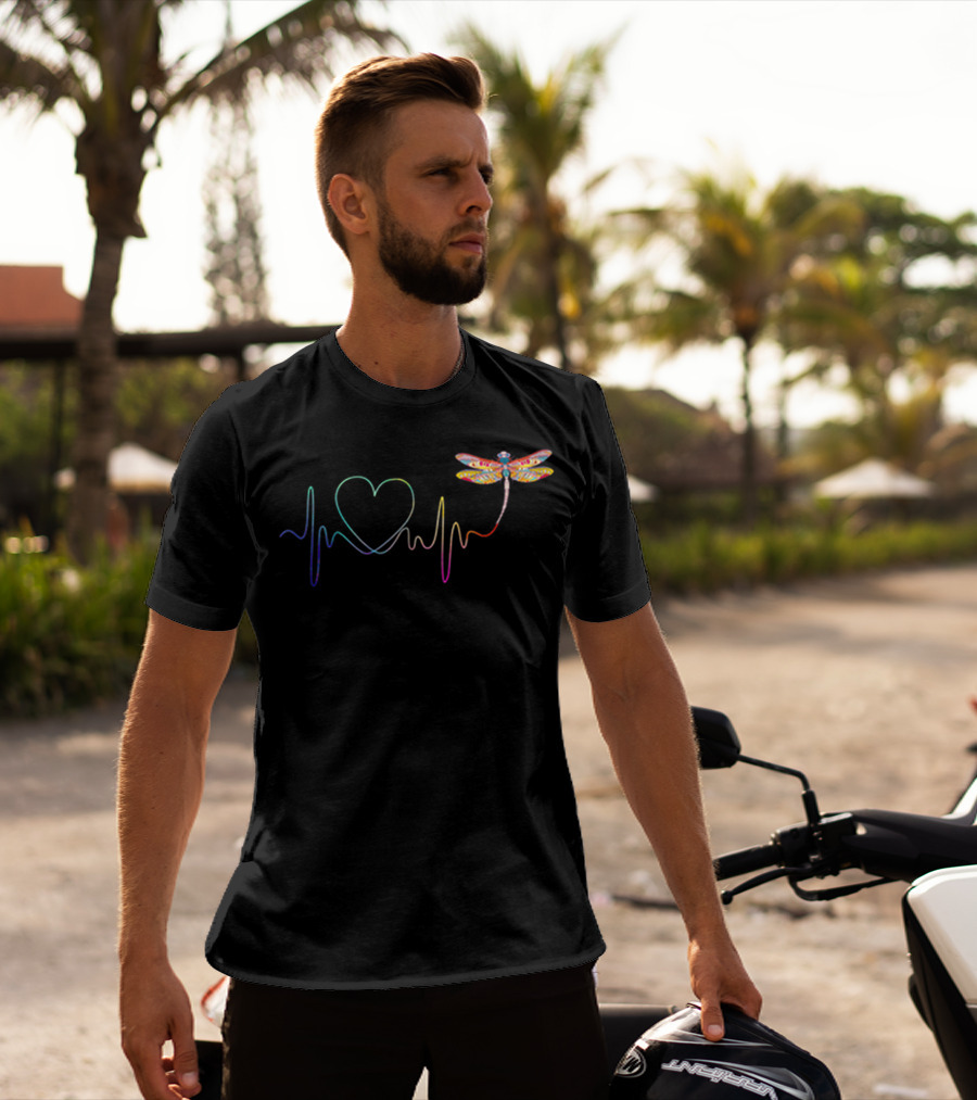 Heartbeat Love Dragonflies T-Shirt