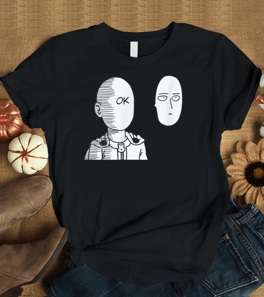 Saitama OK Face Oppai Otaku Manga T-Shirt