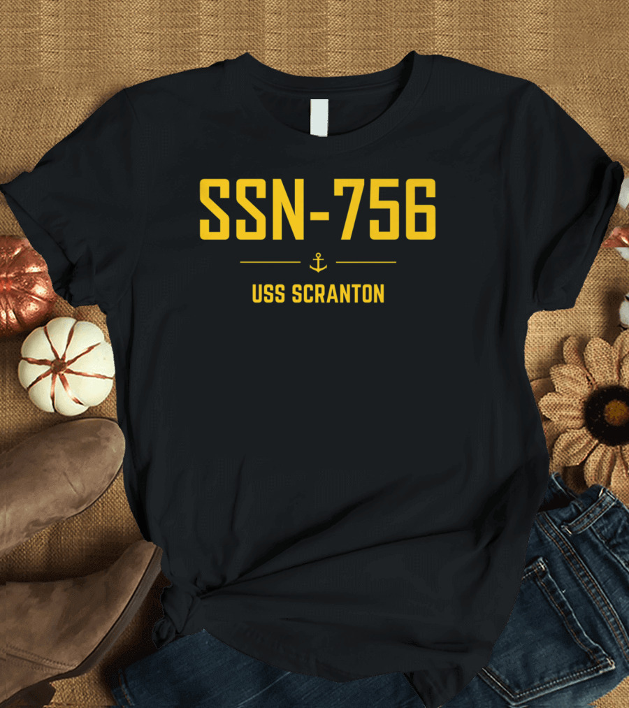 SSN-756 USS Scranton Anchor Symbol Navy Submarine T-Shirt