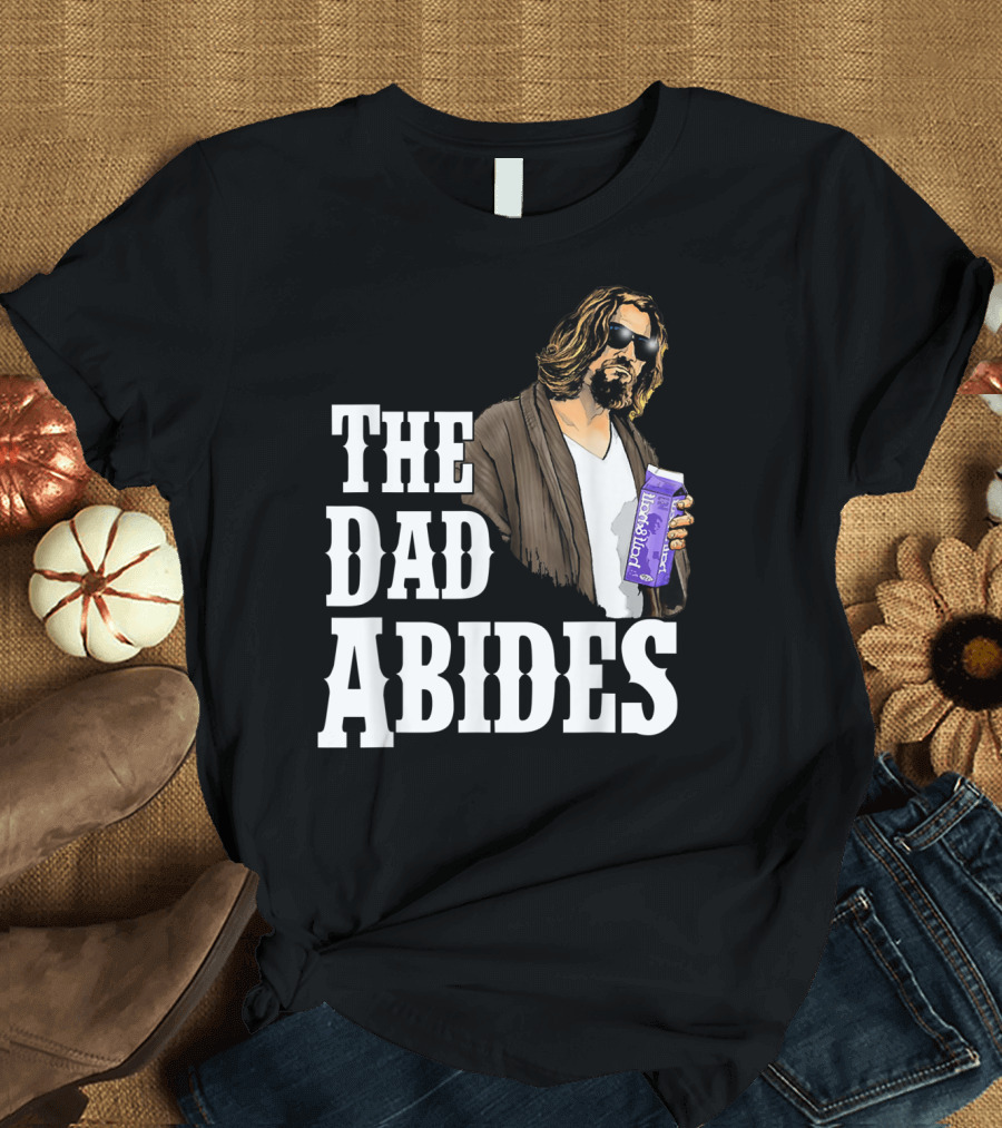 The Dad Abides Cool Milk Carton Robe Sunglasses T-Shirt