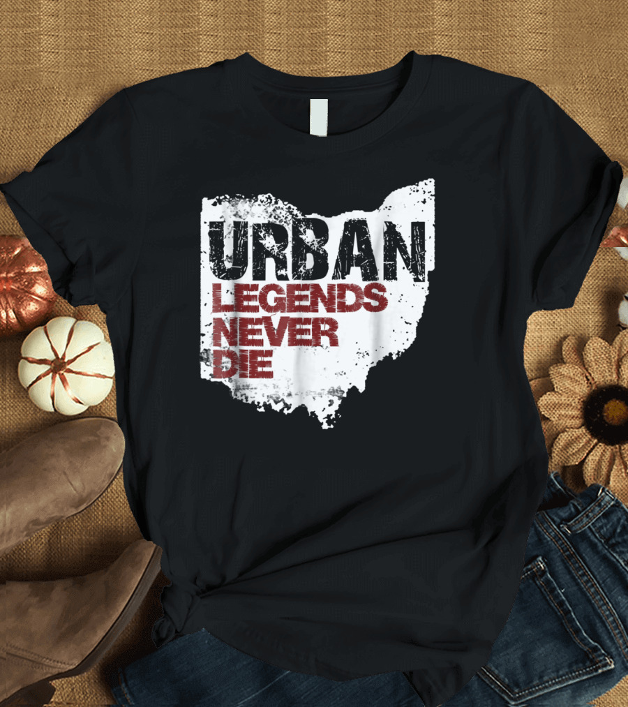 Urban Legends Never Die Ohio State Map T-Shirt