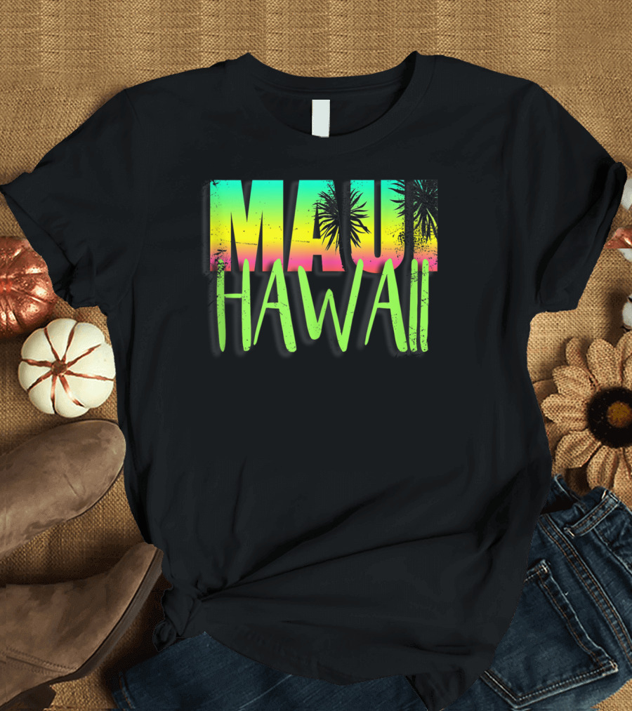 Maui Hawaii Vintage Sunset Vacation T-Shirt