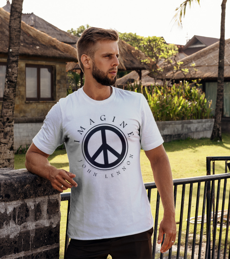 Imagine Peace Symbol John Lennon T-Shirt