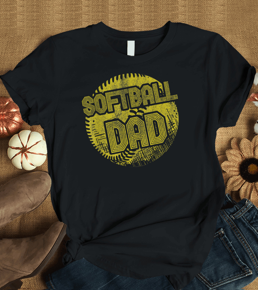 Softball Dad Mens Softball Coach Player Father Daddy T-Shirt
