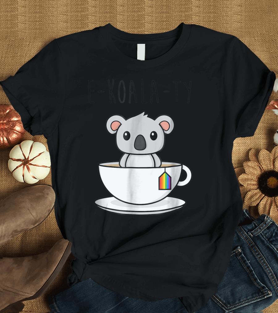 E-Koala-Ty Rainbow Flag Koala Cute Gay Pride LGBT T-Shirt