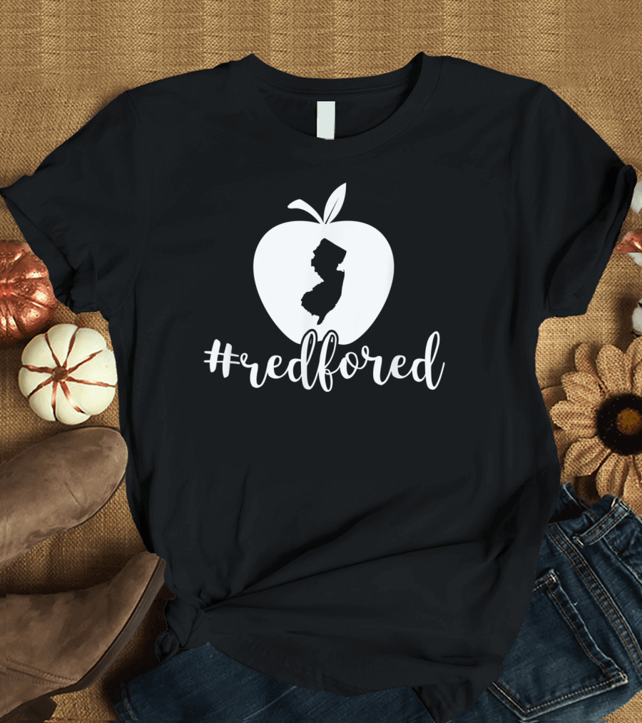 RedForEd New Jersey Teacher Public Education Movement Apple T-Shirt