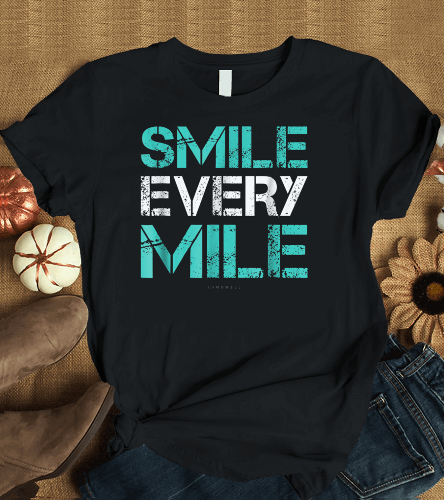 Smile Every Mile Funny Running Lumowell T-Shirt