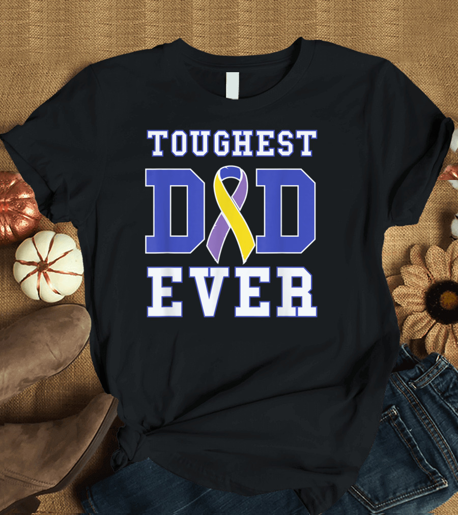 Toughest Dad Ever Bladder Cancer Awareness T-Shirt