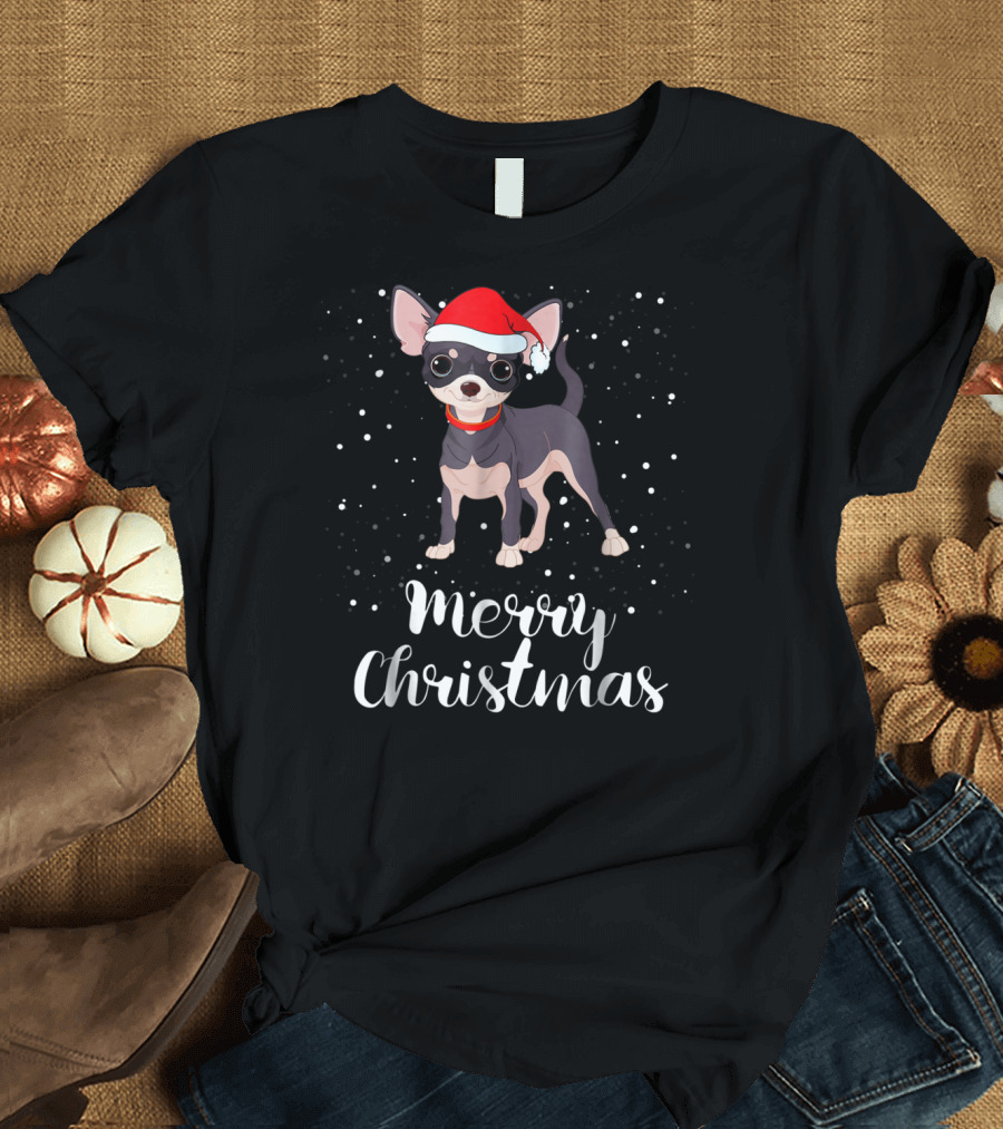 Merry Christmas Chihuahua Matching Family Group T-Shirt