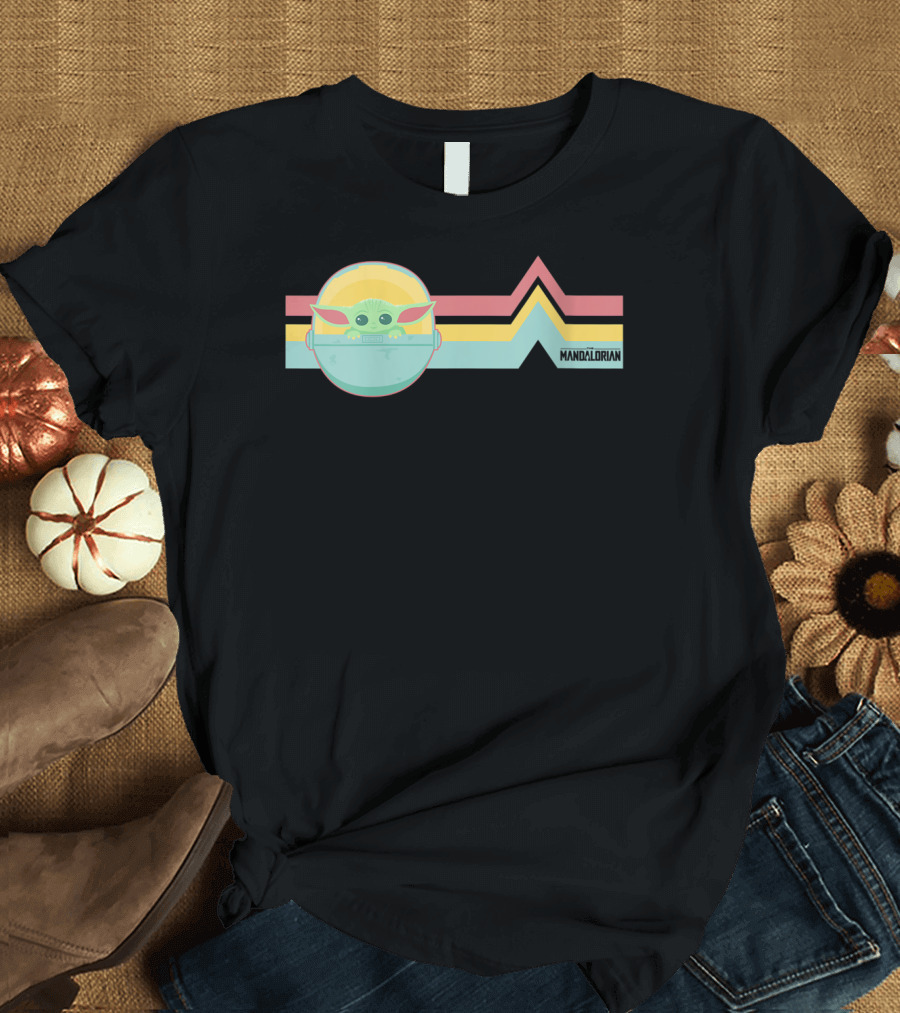 Mandalorian The Child Retro Zigzag Helmet T-Shirt
