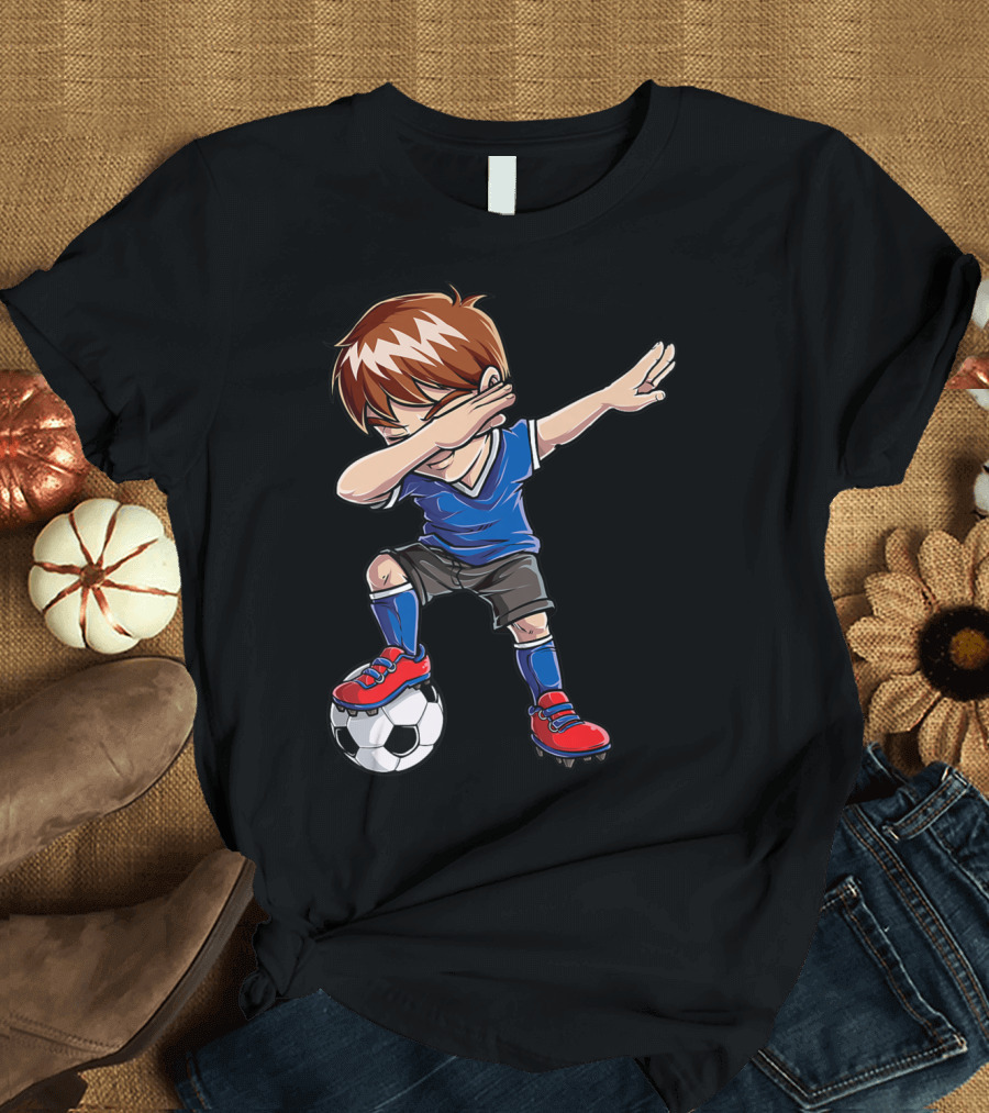 Dabbing Soccer Player with Ball T-Shirt