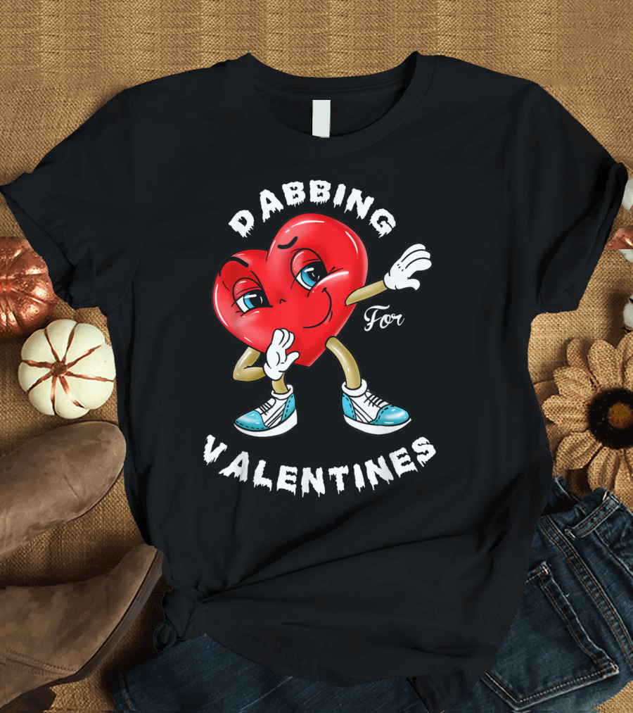 Dabbing Valentines Heart For Girlfriend T-Shirt