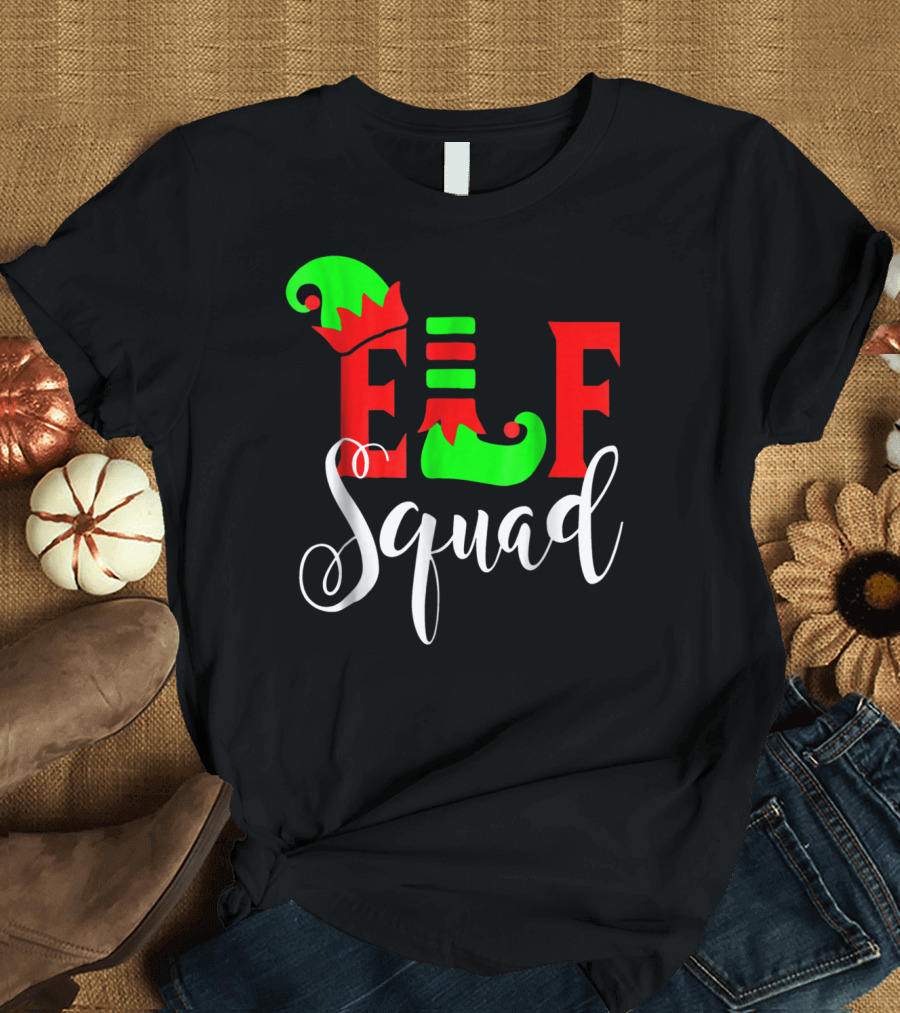 Elf Squad Festive Holiday Family T-Shirt