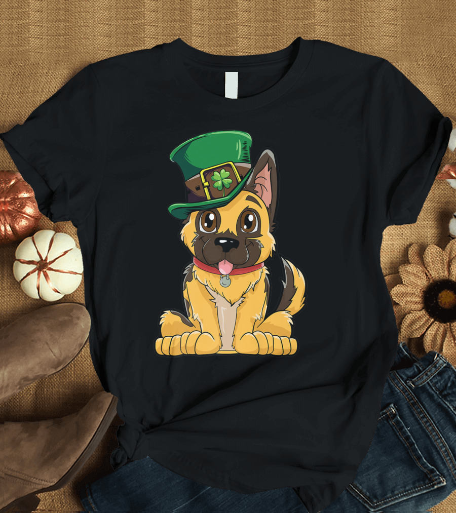 German Shepherd Dog Leprechaun St Patricks Day T-Shirt