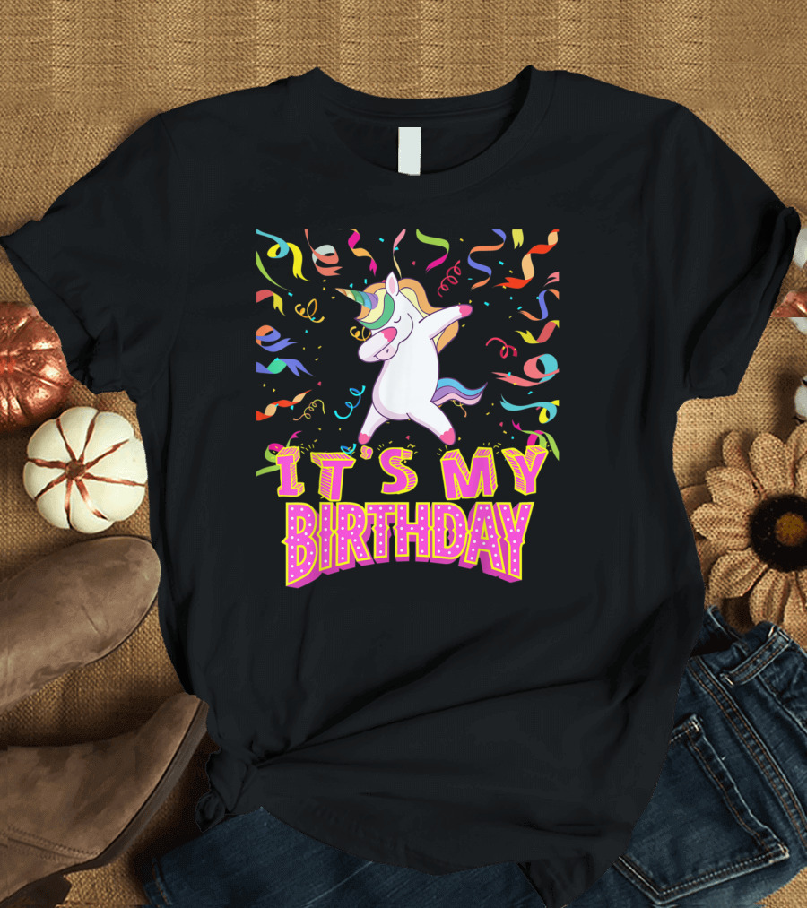 It's My Birthday Dabbing Unicorn Party T-Shirt