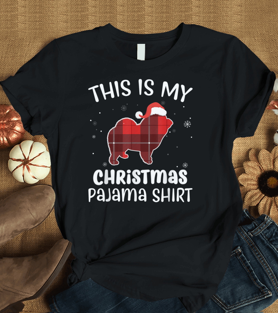 This Is My Christmas Pajama Shirt Chow Chow Dog T-Shirt