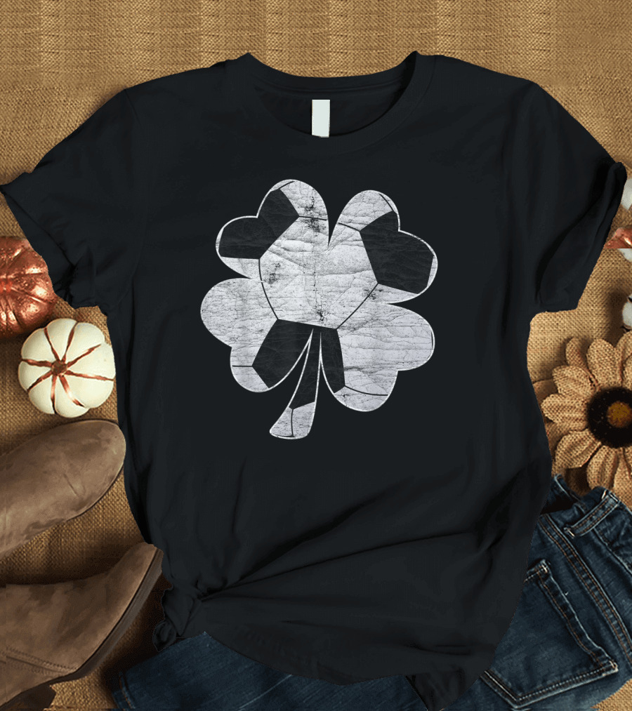 Funny Soccer Irish Shamrock Boys Men T-Shirt