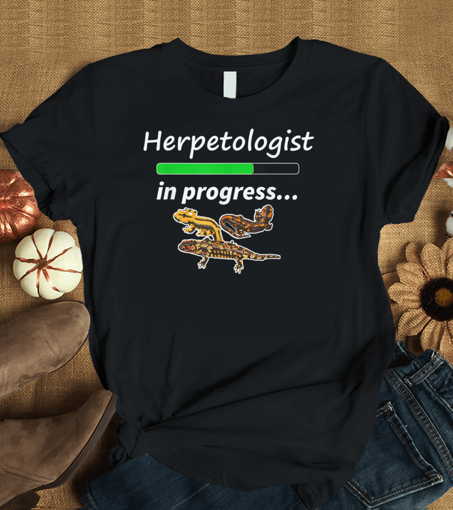 Herpetologist in Progress Tiger Salamander T-Shirt