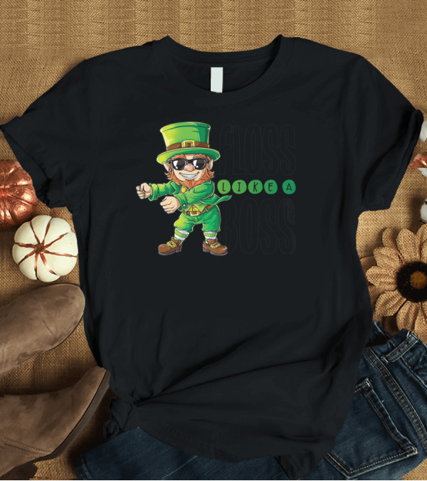 T-Shirt: Floss Like A Boss Leprechaun in Sunglasses T-Shirt Floss Like A Boss Leprechaun in Sunglasses T-Shirt