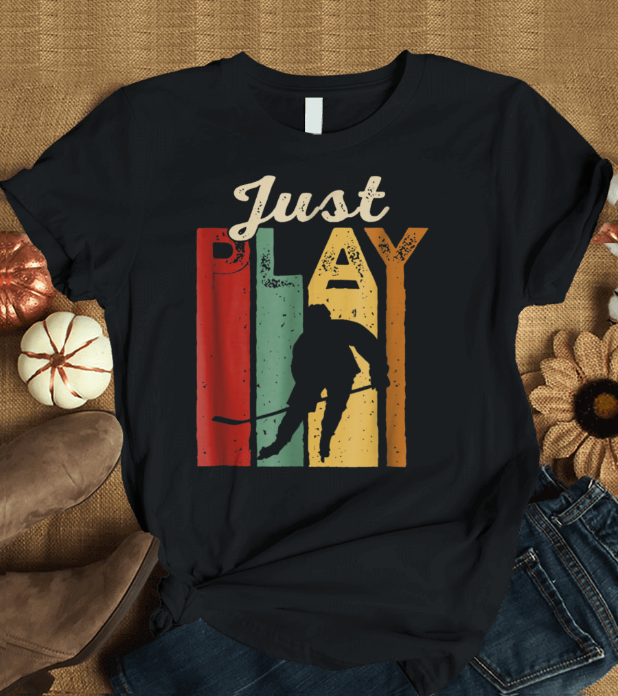 Just Play Hockey Retro T-Shirt
