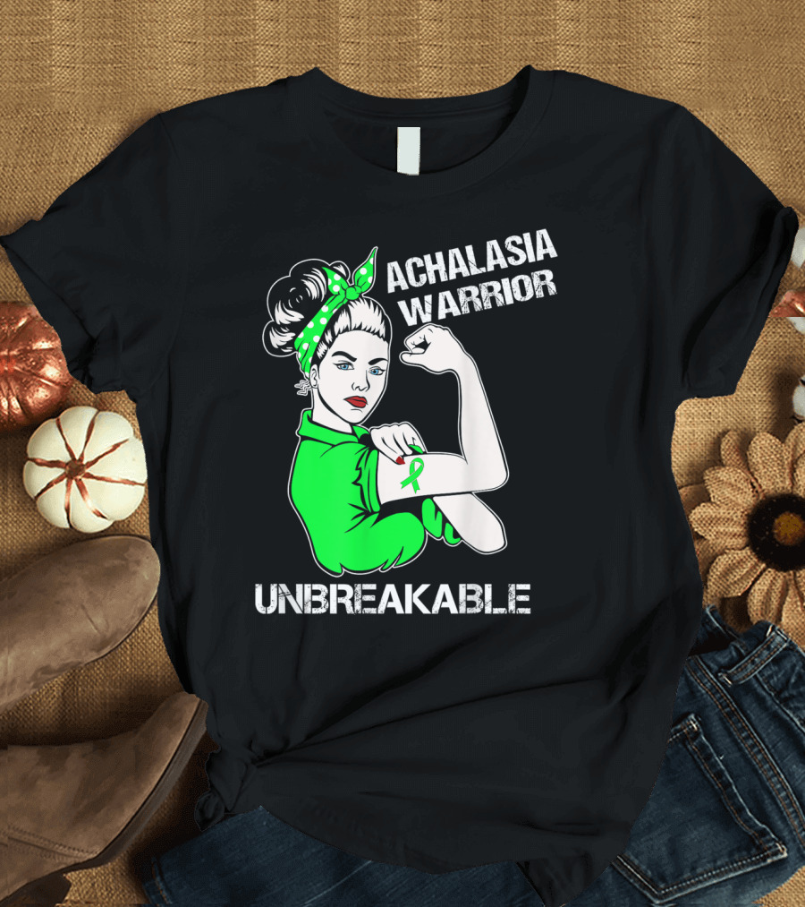 Achalasia Warrior Unbreakable Strong Woman Rosie T-Shirt