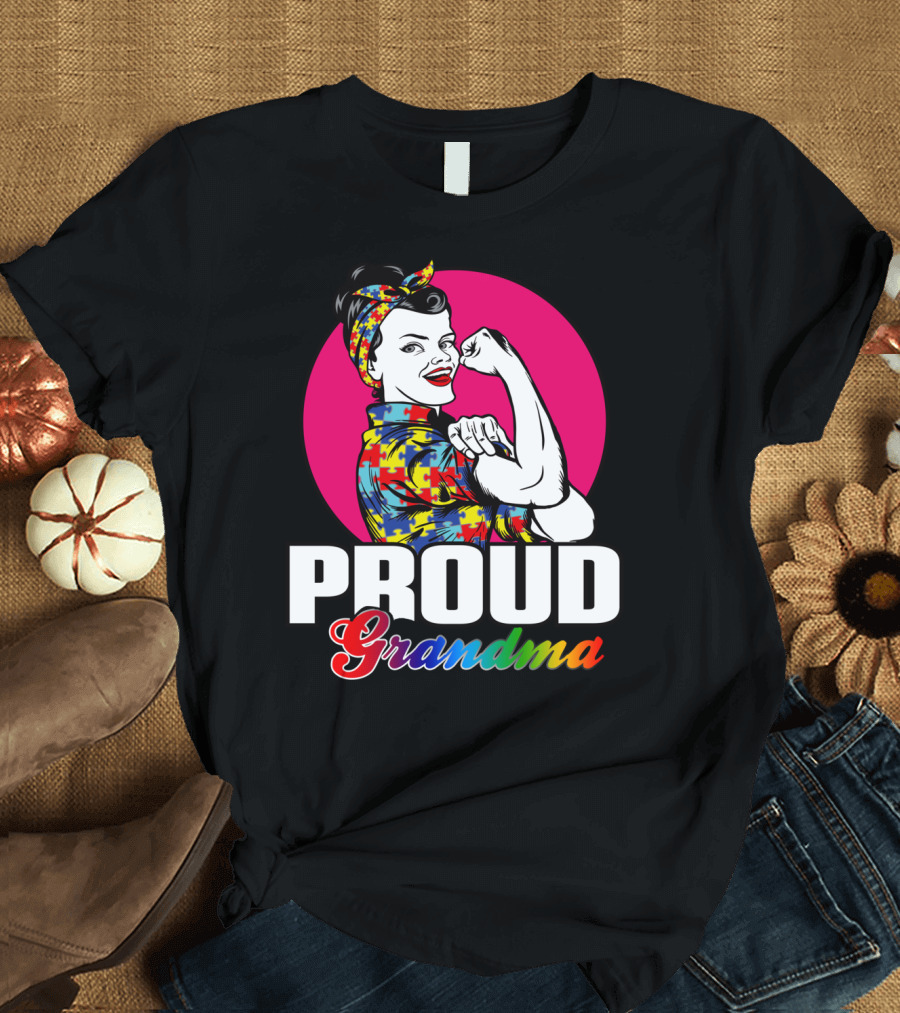 Proud Grandma Unbreakable Autism Awareness T-Shirt