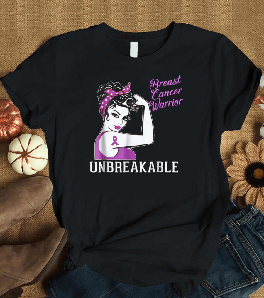 Breast Cancer Warrior Unbreakable T-Shirt
