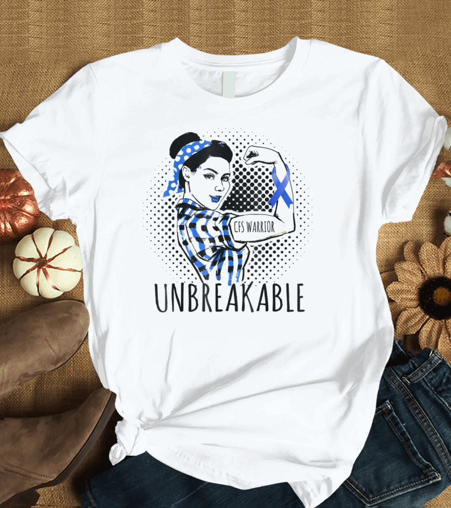 Cfs Warrior Unbreakable Blue Ribbon Strength T-Shirt