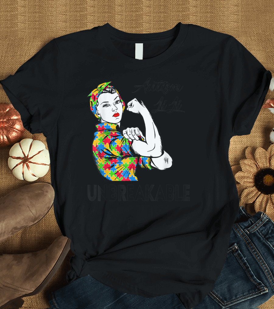 Autism LiLi Unbreakable Puzzle Pattern Empowerment T-Shirt