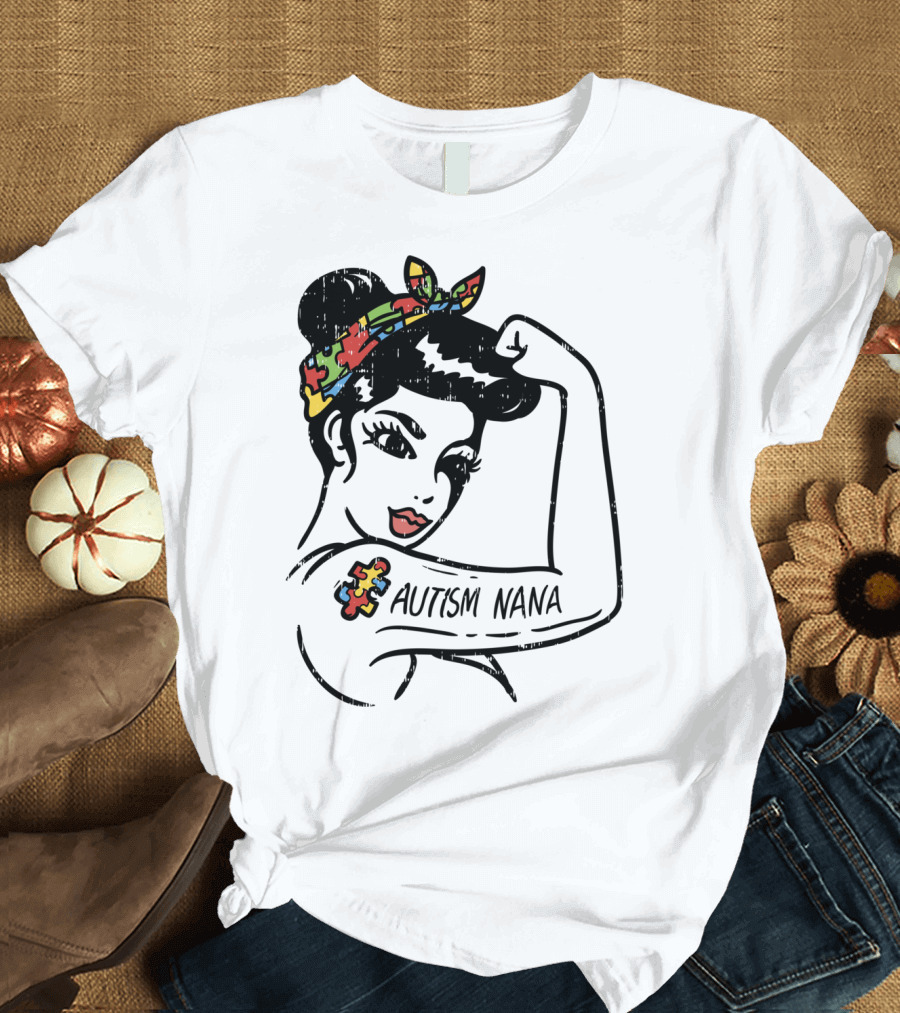 Autism Nana Unbreakable Awareness Longsleeve T-Shirt