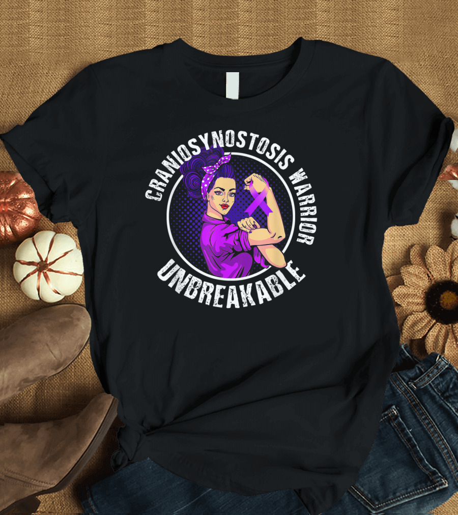 Craniosynostosis Warrior Unbreakable Retro Empowerment T-Shirt