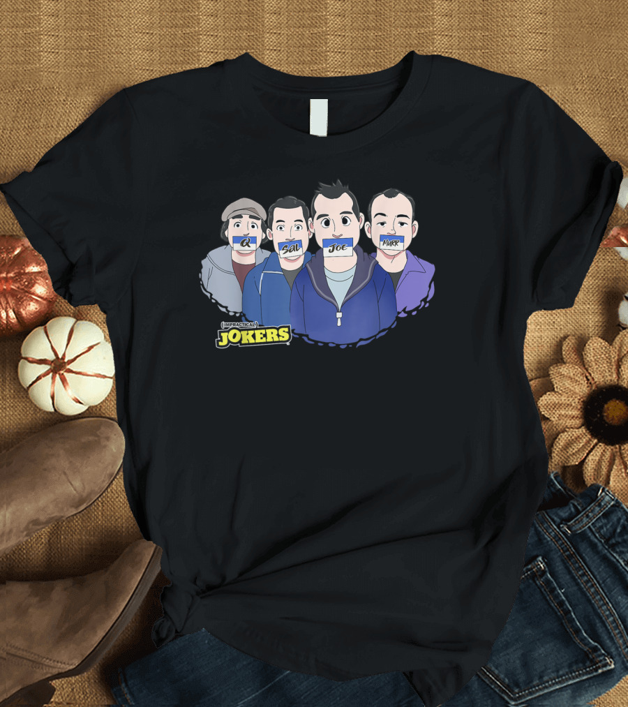 Impractical Jokers Q Sal Joe and Murr Cartoon T-Shirt