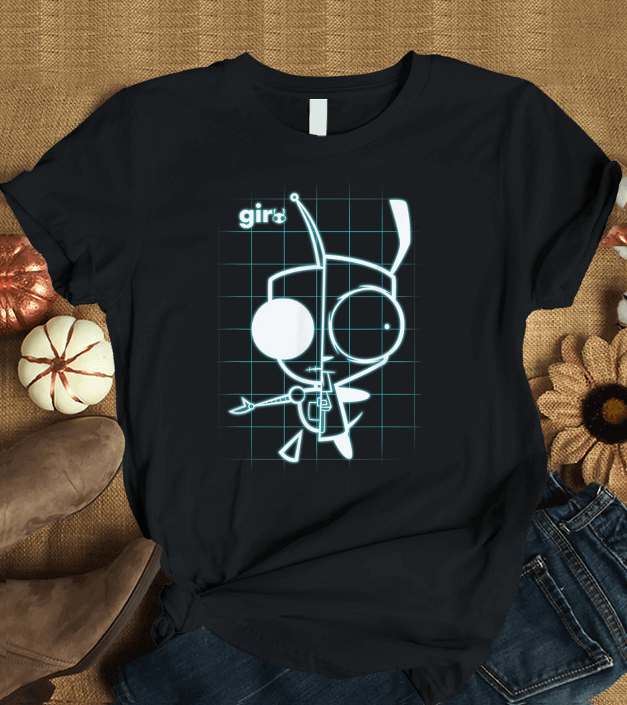 Invader Zim Gir Blueprint Grid T-Shirt