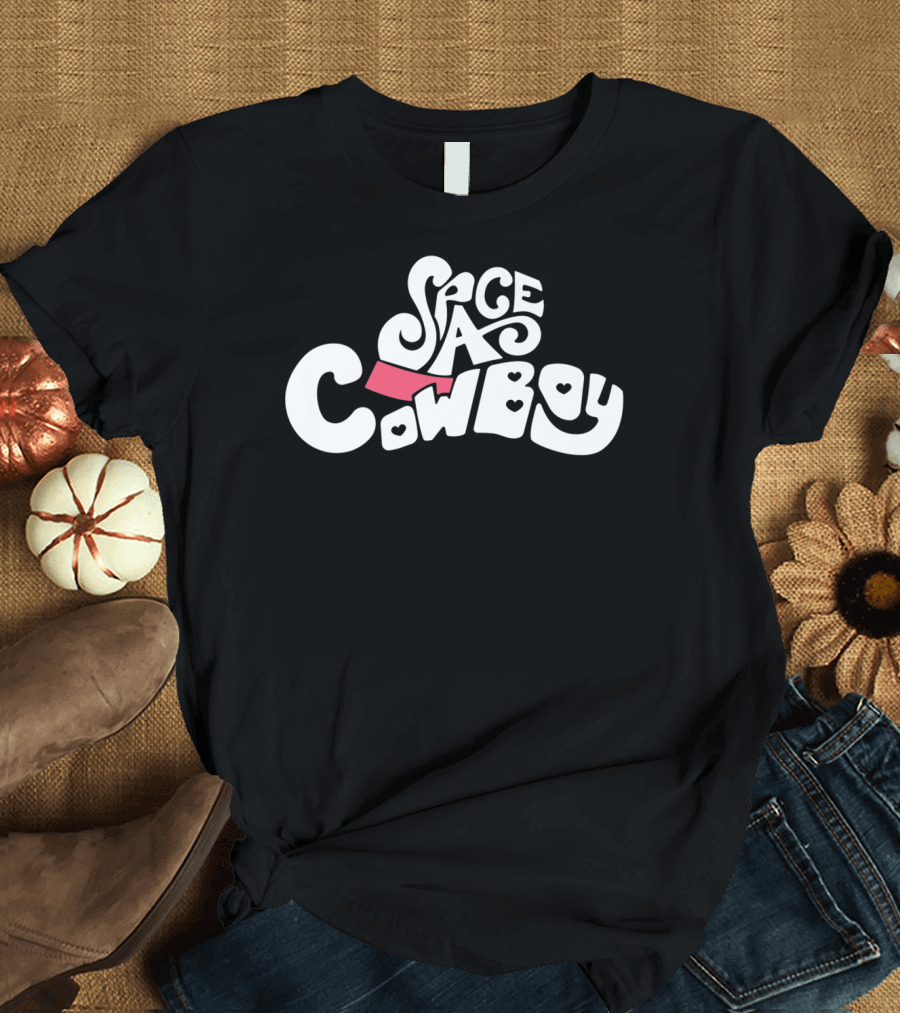 Space Cowboy Retro Typography T-Shirt