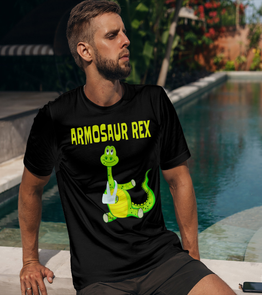 Armosaur Rex Funny Broken Arm Dinosaur T-Shirt