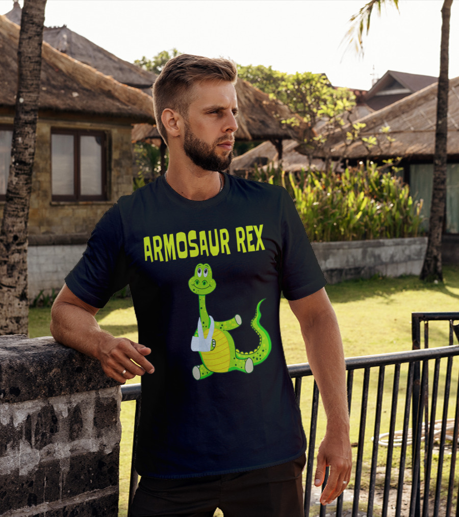 Armosaur Rex Funny Broken Arm Dinosaur T-Shirt